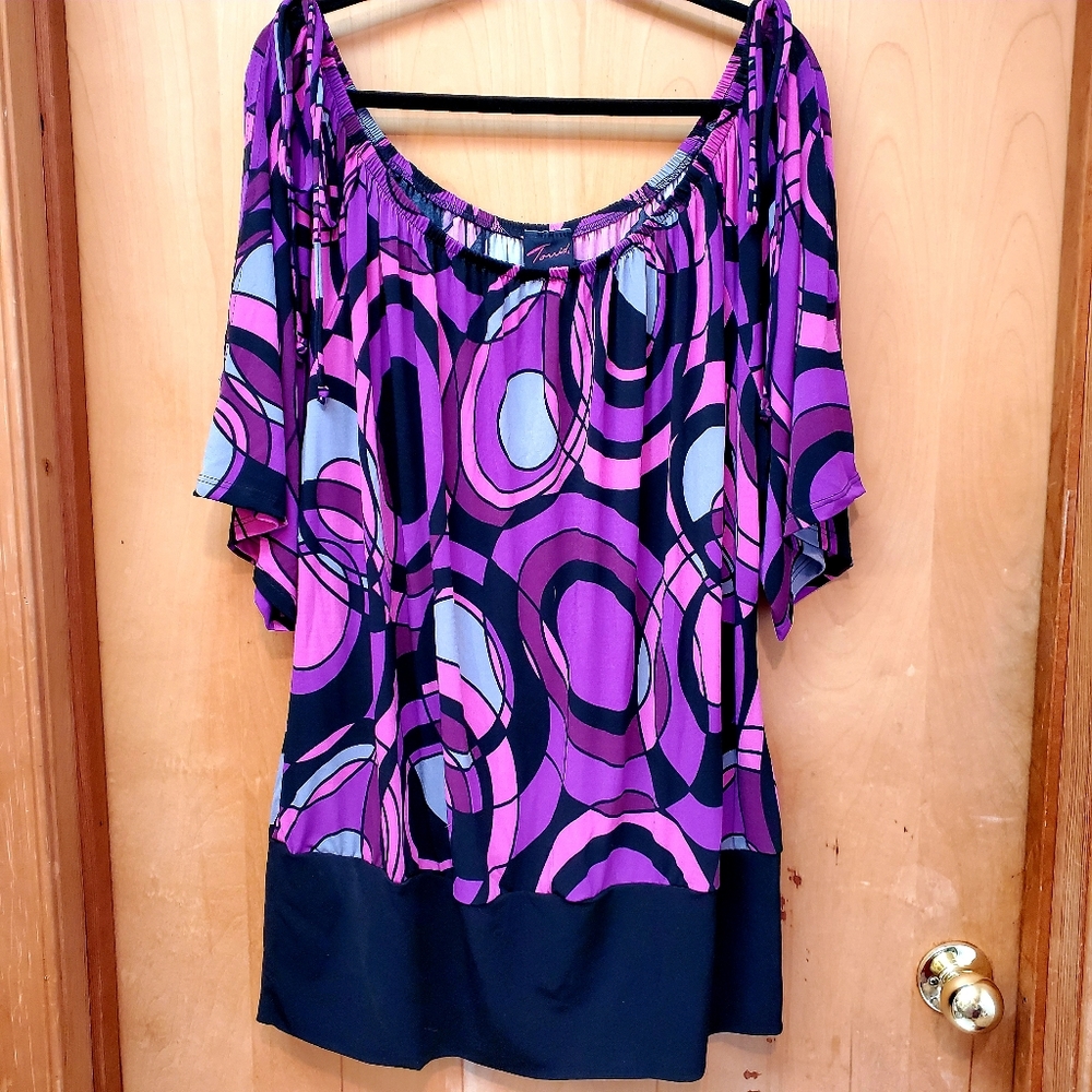 Torrid Circle Pattern Boat Neck Top - 3